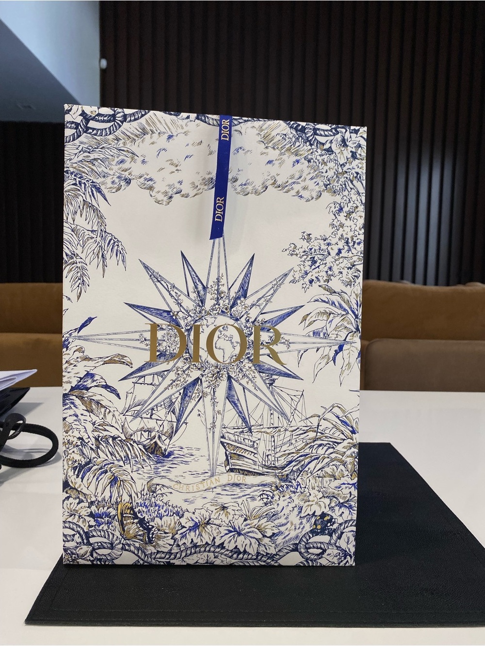 Dior Blue and Gold  paper bag
